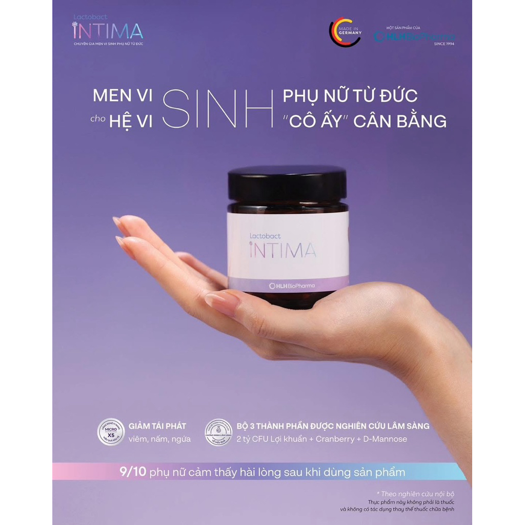 [ Nhập Khẩu Đức ] Men Vi sinh Intima Lactobact lọ 30viên