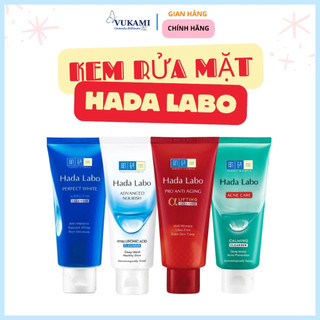  Kem rửa mặt Hada Labo Dưỡng trắng - Dưỡng ẩm - Ngừa mụn - Chống lão hóa - VUKAMI 80g 