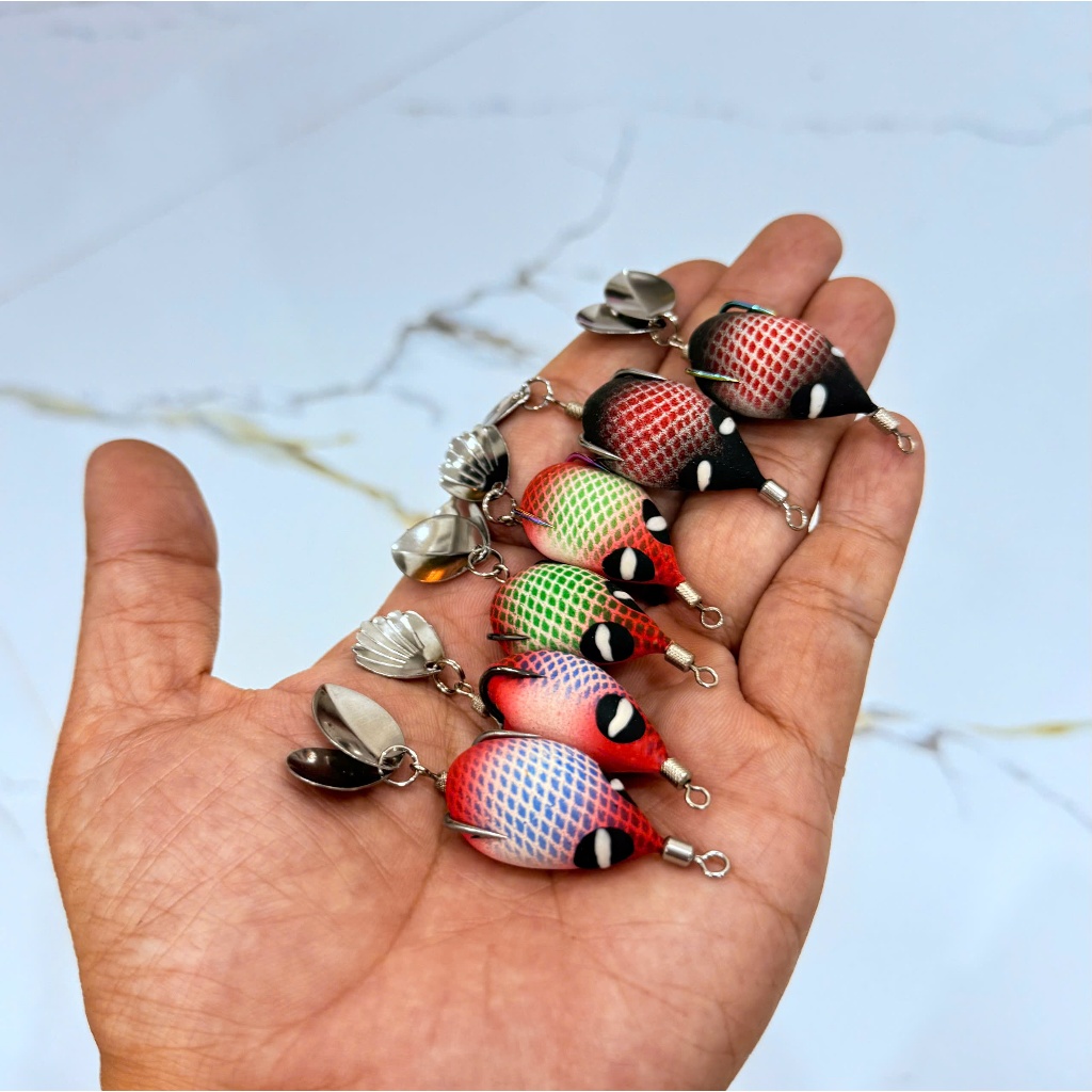 Nhái hơi Chado H1 chì đúc 2.7cm 6.5g nổi lửng lưỡi titan bkk