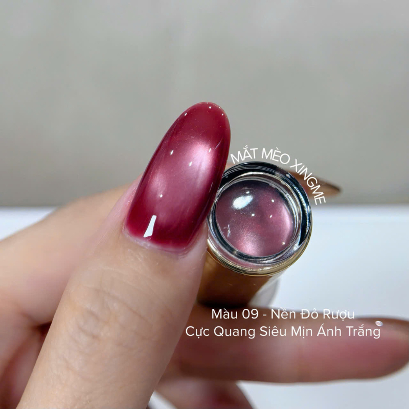 Sơn mắt mèo cực quang giọt nước XINGME màu đỏ nhung MMCQ-09 [XINGME NAIL]