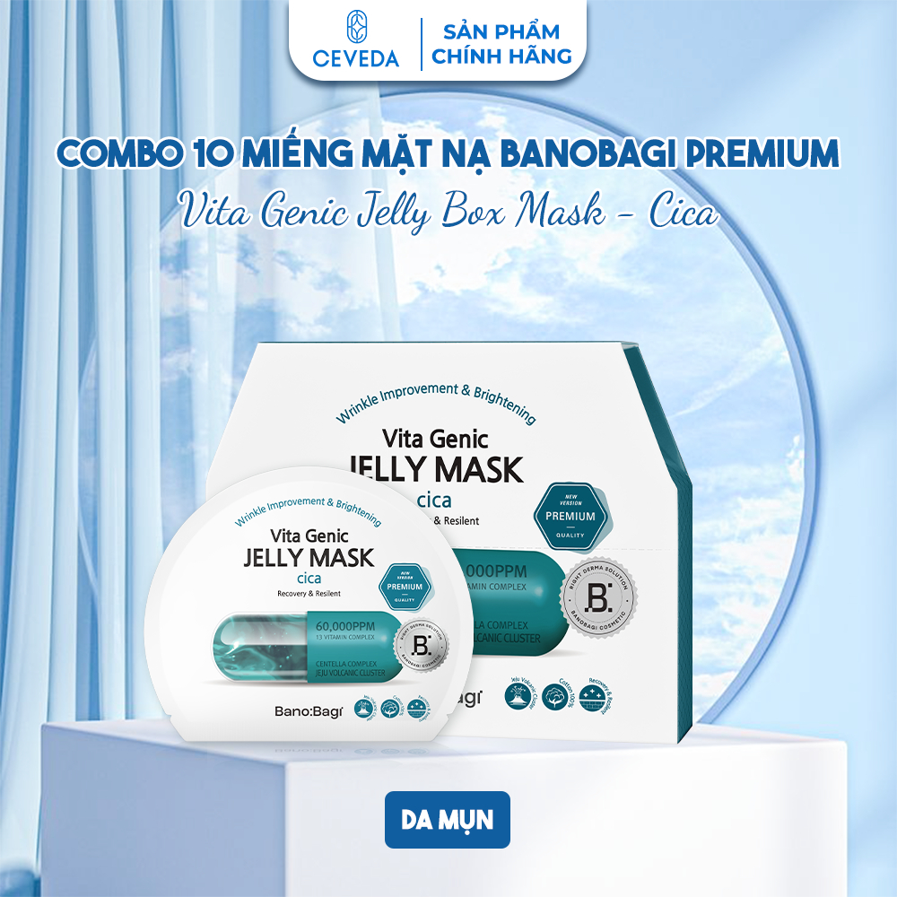 Combo 10 Miếng nạ Banobagi Vita Genic Jelly Mask Hàn Quốc | CEVEDA Banobagi Mặt nạ dưỡng da