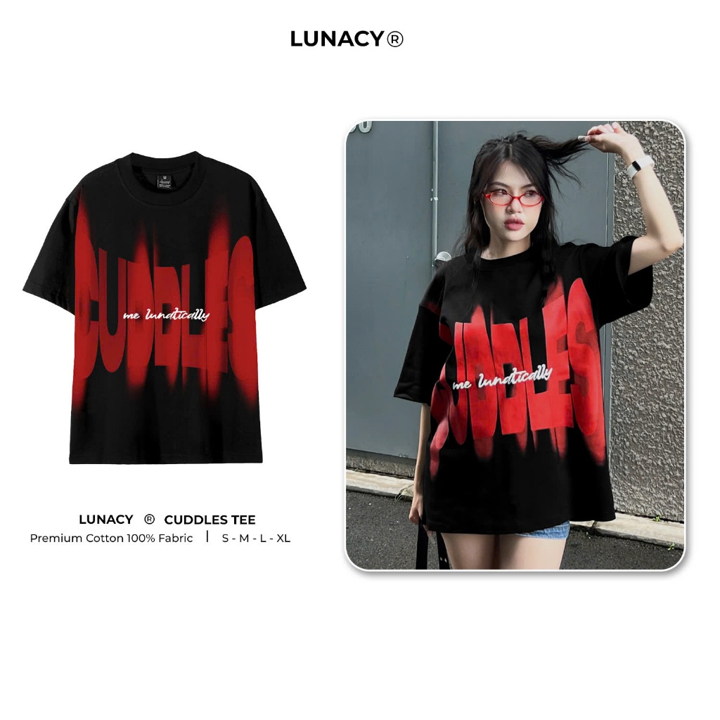 Áo Thun Local Brand Unisex LUNACY Cuddle Cotton Form Oversize
