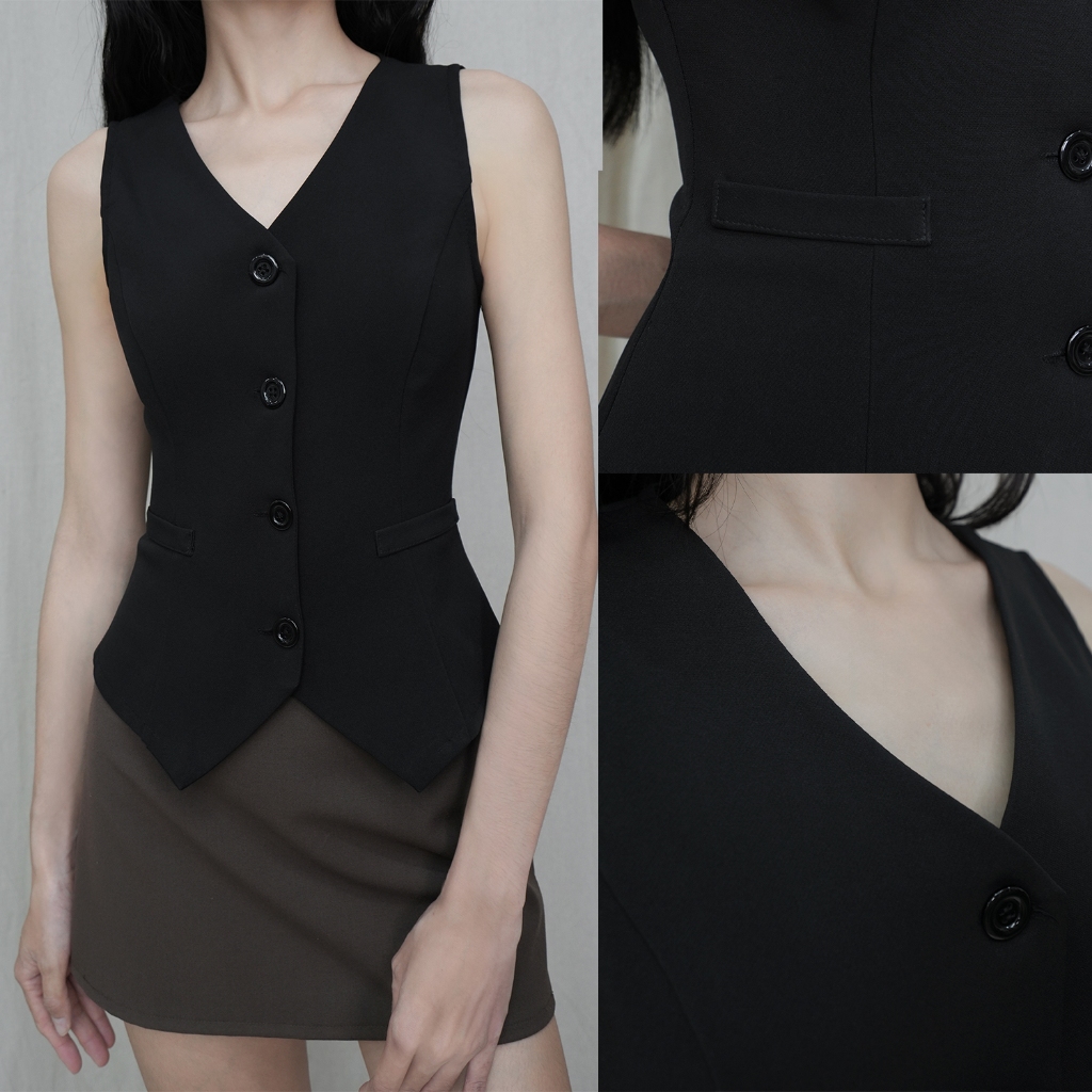 DALLA Gile cổ V phom ôm thân dài (GL06) HOT! | BigBuy360 - bigbuy360.vn