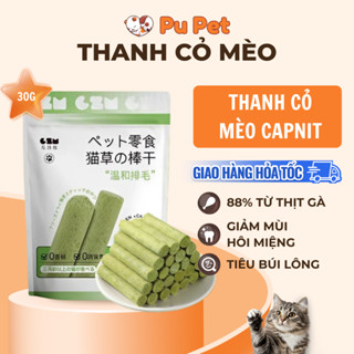  Thanh Cỏ Mèo Hỗ Trợ Tiêu Búi Lông Làm Sạch Răng Giảm Hôi Miệng Túi 6 Que 