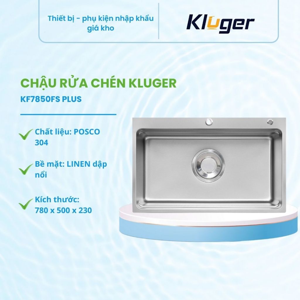 Chậu rửa bát Kluger KF7850FS Plus Tiện ích