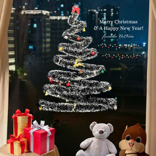  Combo Dây Chồn Kèm Chi Tiết Noel Xinh Xắn Đèn Led Và Móc Dán Tường - Bộ Trang Trí Noel Đơn Giản 