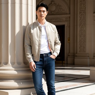  Áo jacket bomber pilot nam trần bông 3 lớp Umebay DJK09 chống nước chống gió cao cấp 