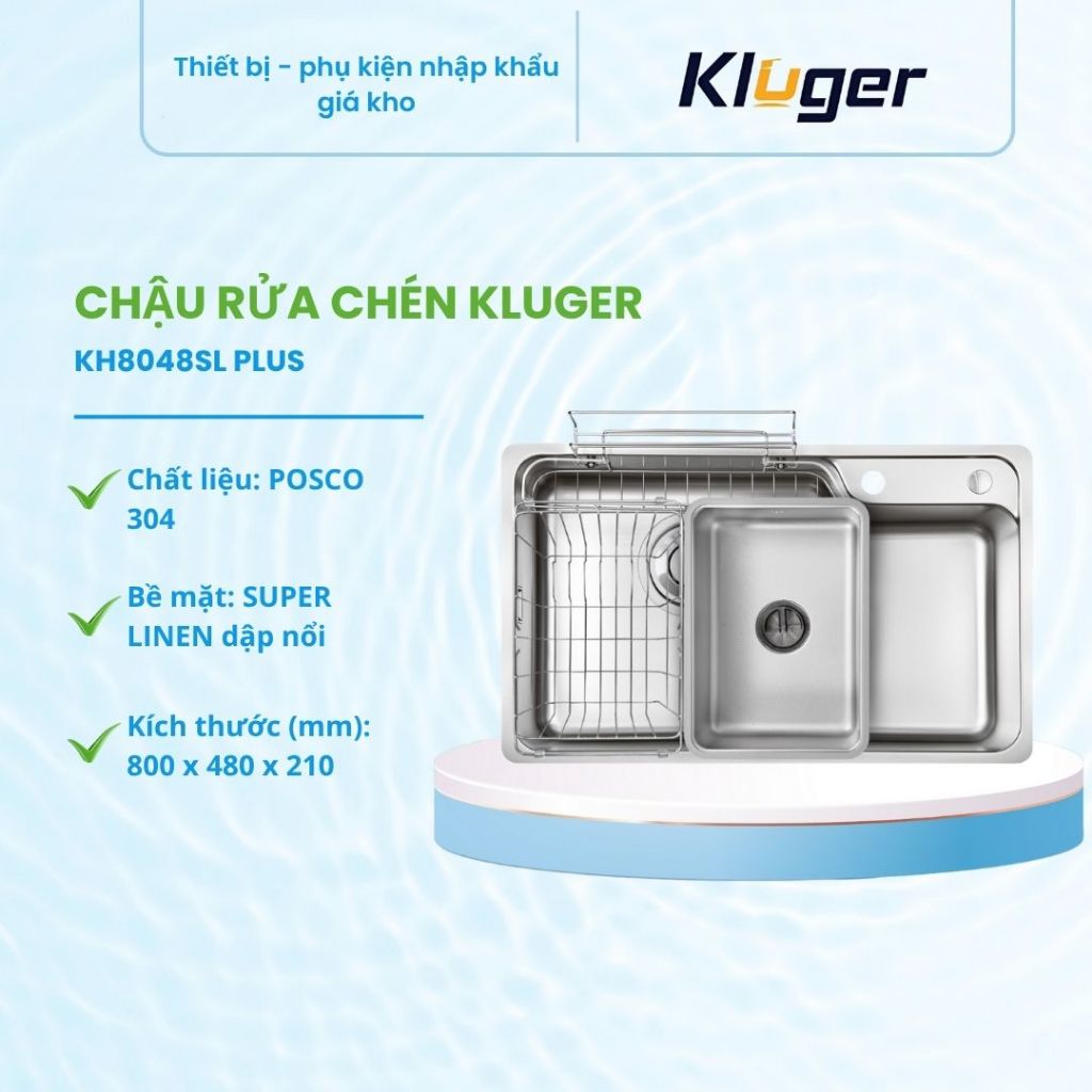 Chậu rửa bát Kluger KH8048SL Plus Sang Trọng