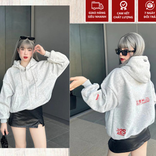  Áo Khoác Hoodie Zip Form Boxy Amadus Thêu Đắp Màu Nam Nữ Tay Phồng 2025 