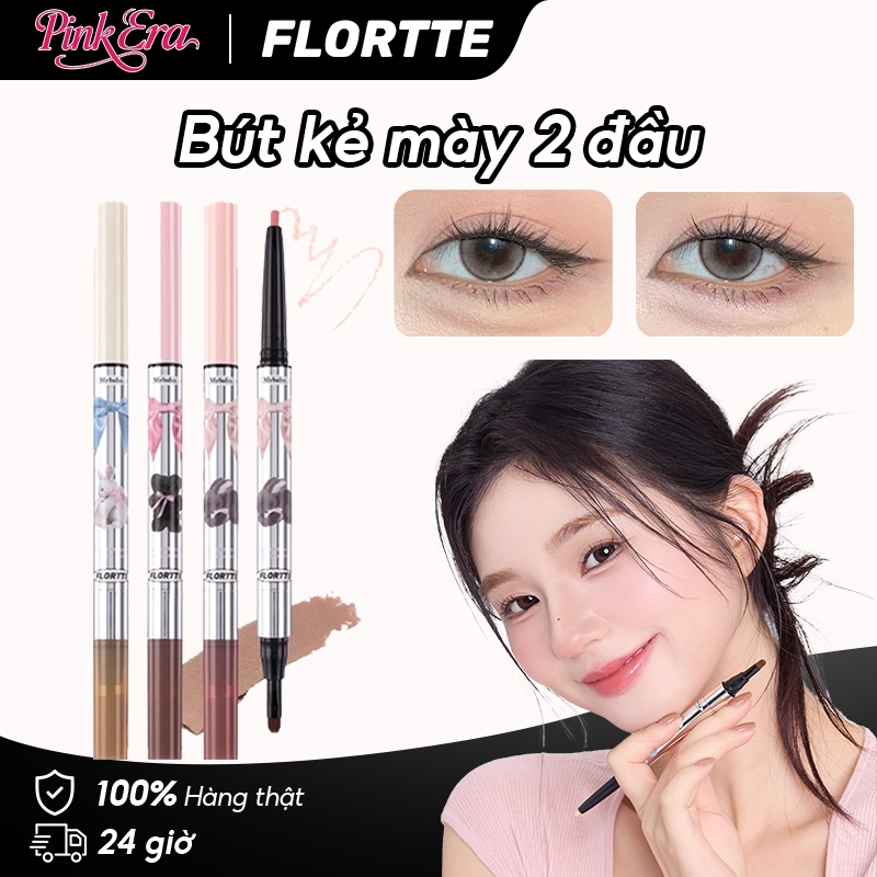 FLORTTE Bút kẻ bọng mắt 2 đầu Peng Peng Princess (3 Màu) – Vẽ bọng mắt siêu đẹp, dễ dùng