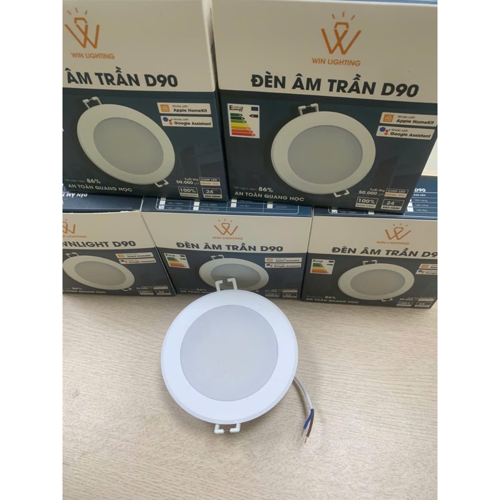 Đèn âm trần LED phi 90 DLP90 6W–12W ánh sáng trung tính 4500K – Sáng dịu mắt, lắp dễ, tiết kiệm điện