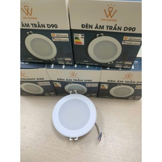Đèn âm trần LED phi 90 DLP90 6W–12W ánh sáng trung tính 4500K – Sáng dịu mắt, lắp dễ, tiết kiệm điện