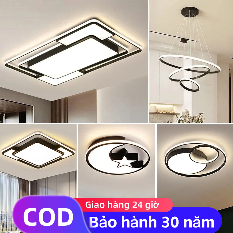 Đèn trần đèn trần  Đèn ốp trần đen đèn LED 3 chế độ ánh sáng trang trí nội thất phòng khách phòng ngủ