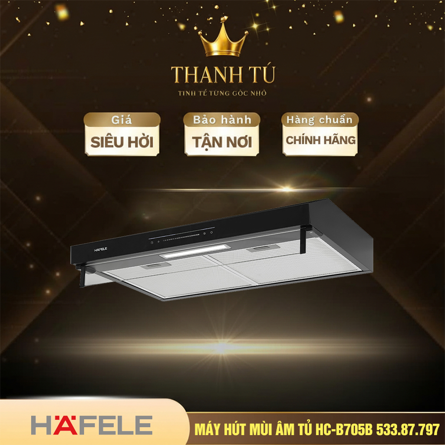 Máy hút mùi âm tủ Hafele HC-B705B (533.87.797) - Âm Tủ Sang Trọng, Lọc Khói, Khử Mùi Nhanh