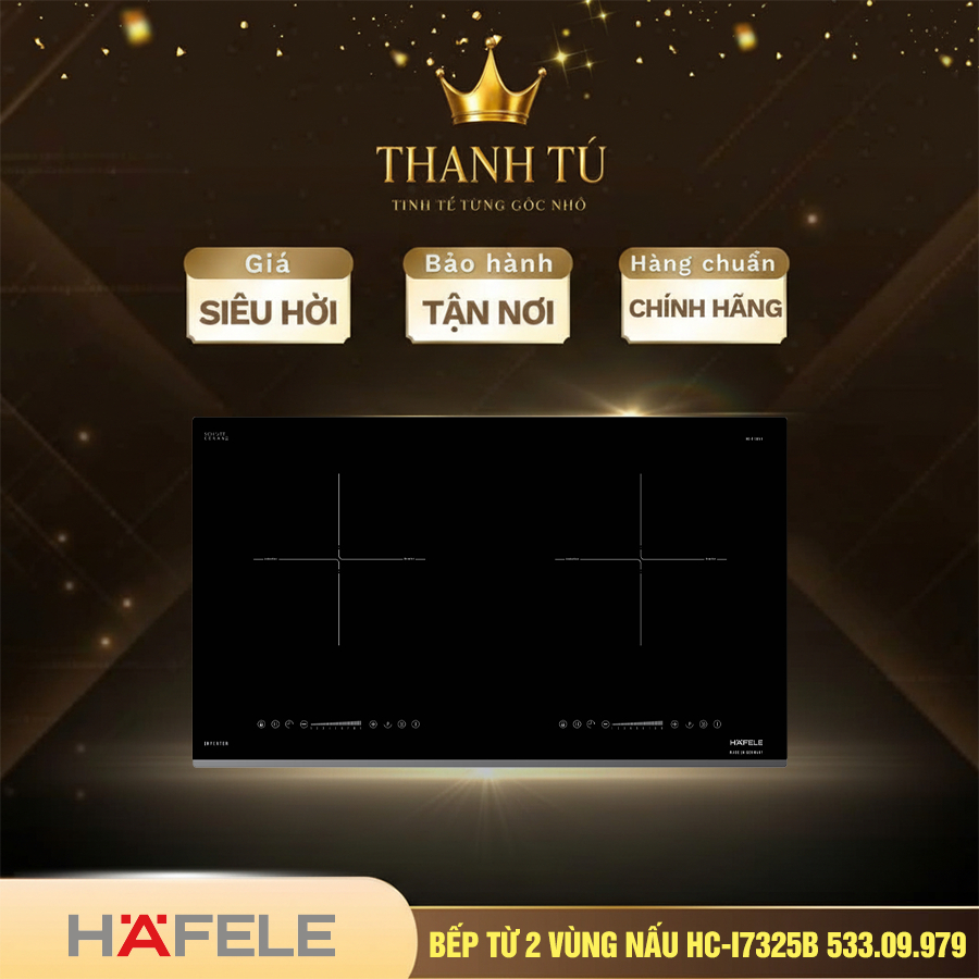 Bếp từ 2 vùng nấu HC-I7325B (533.09.979) - Điều Khiển Cảm Ứng, Thiết Kế Sang Trọng