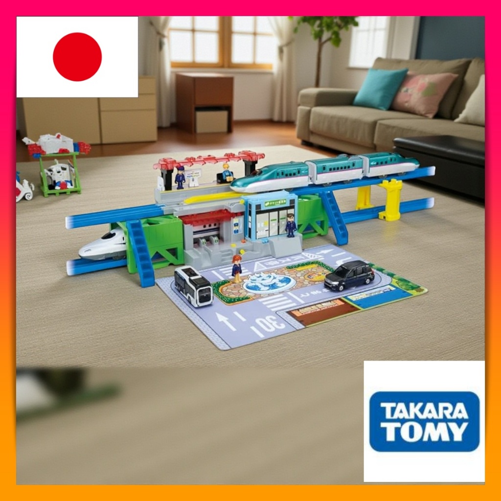 TAKARA TOMY Plarail Sound Change My Station 4WAY Interactive Train Toy for Kids 3+
