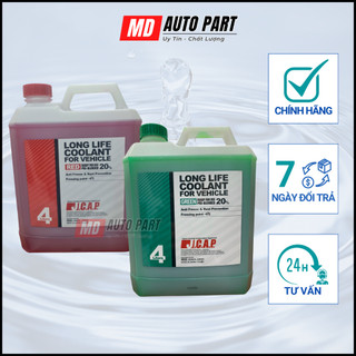 [ JCAP ] Nước làm mát ô tô JCAP 2 màu xanh, đỏ can pha sẵn 4L sản xuất theo tiêu chuẩn Nhật Bản