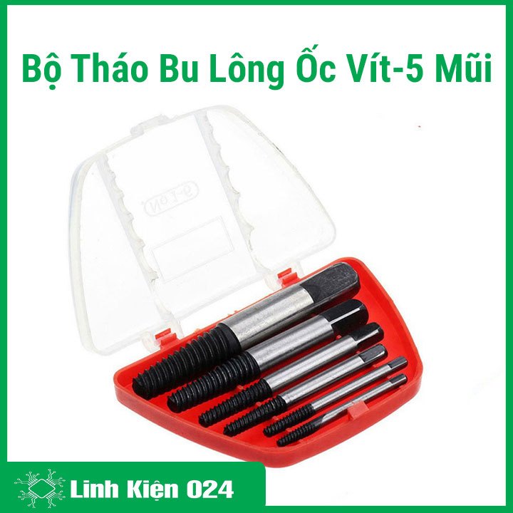 Bộ Tháo Bu Lông Ốc Vít-5 Mũi (Tháo Khoét Ốc Gẫy Trờn Ren )