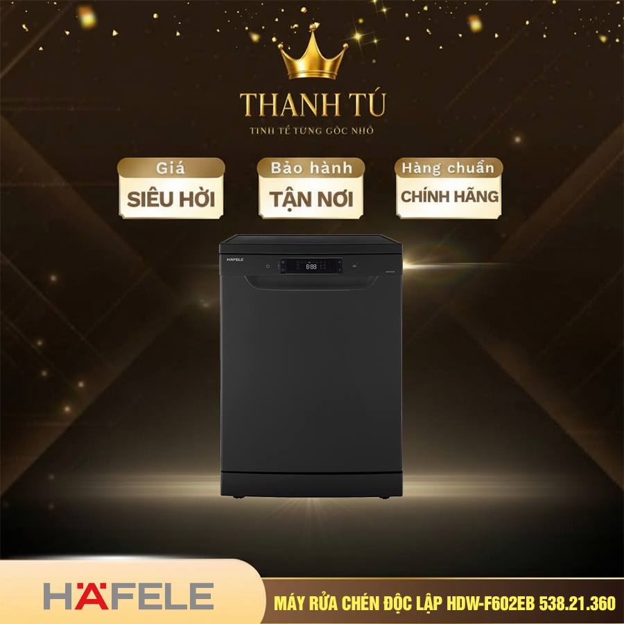 Máy rửa chén độc lập Hafele HDW-F602EB (538.21.360) - Hoạt Động Êm Ái, Tiết Kiệm Nước