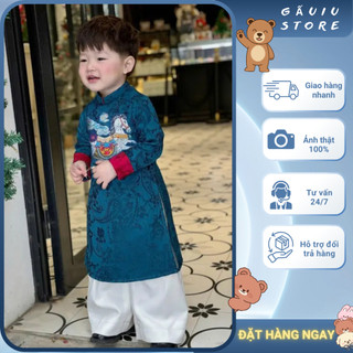 Áo Dài Bé Trai Cao Cấp Vải Gấm Thêu Ngựa | Thiết Kế Sang Trọng Đi Lễ Tết – Cưới Hỏi – Chụp Ảnh Bé Trai 2026
