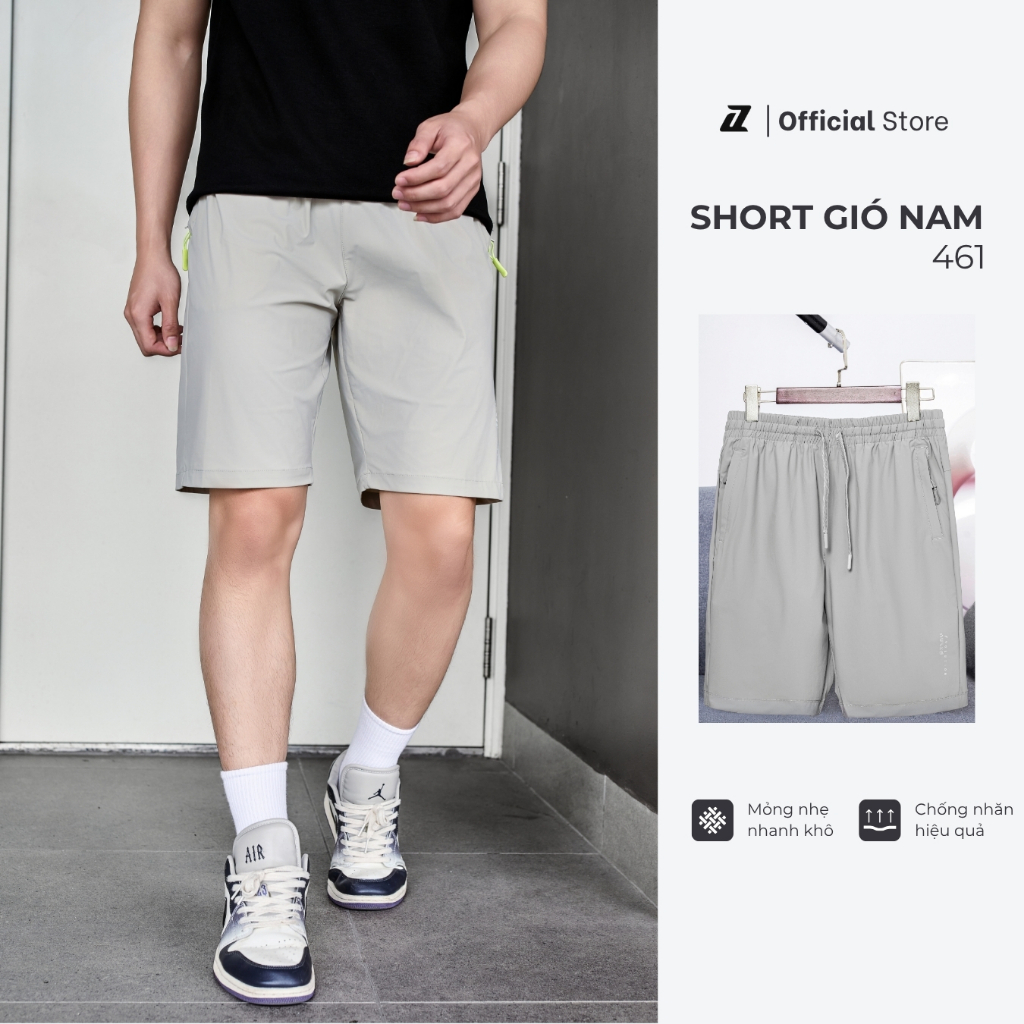 Quần đùi gió nam AUZED cao cấp chất gió mỏng nhẹ, nhanh khô, thoáng khí 5QH 461-B