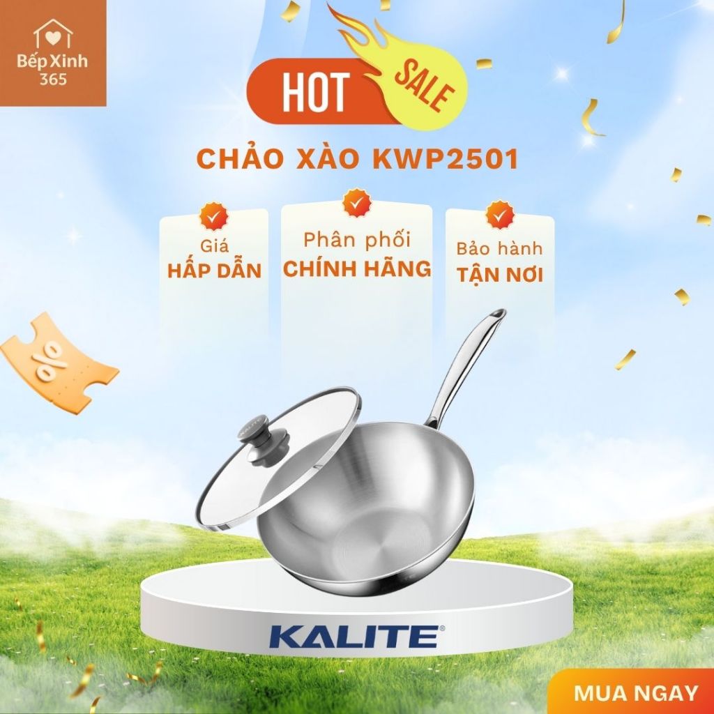 Chảo Inox 304 Lòng Sâu KALITE KWP2501 / KWP2601 – Nấu Nhanh, Giữ Dinh Dưỡng