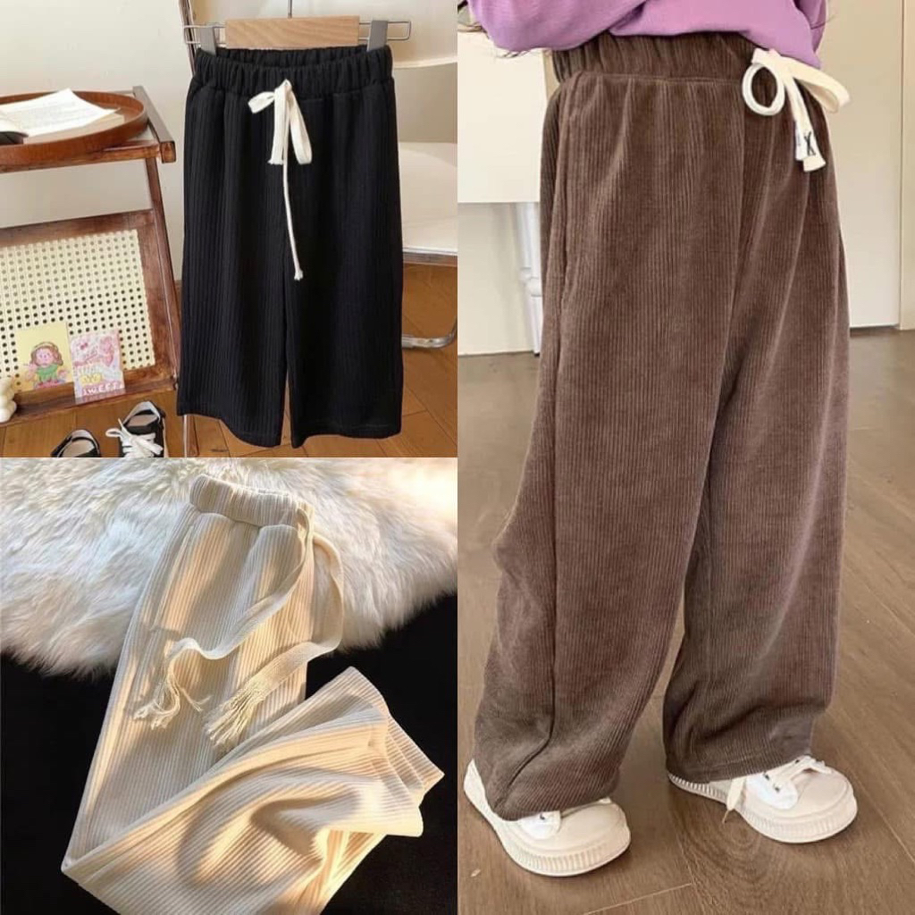 [LiA baby’s ] L66 Quần nỉ ống  xuông chất liệu dày dặn cho bé gái (12-30kg)