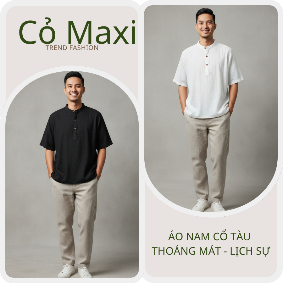 Áo Nam Đũi Cổ Tàu Tay Ngắn Áo Đũi Nam Form Rộng Chất Mát, Thoáng Khí, Áo Sơ Mi Đũi Cho Nam Bigsize