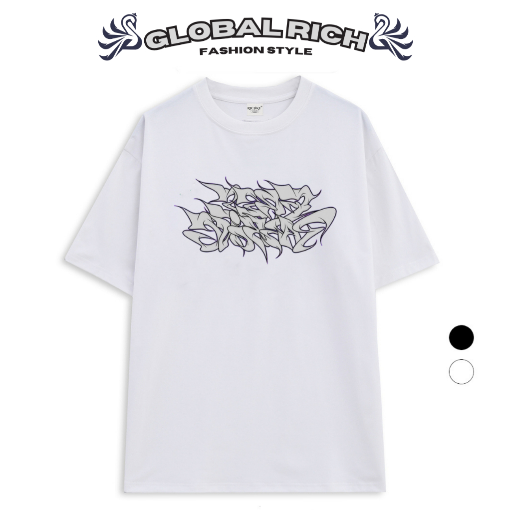 Áo Thun Global Rich Premium Tee Nghệ Thuật Đường Phố Graffiti Art Wild Style Mid