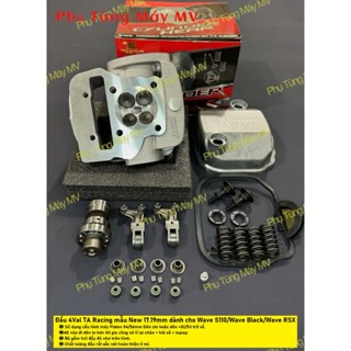  Đầu 4Val TA Racing mẫu New xupap 17.19mm dành cho xe Wave S110 Wave RSX Wave Black 
