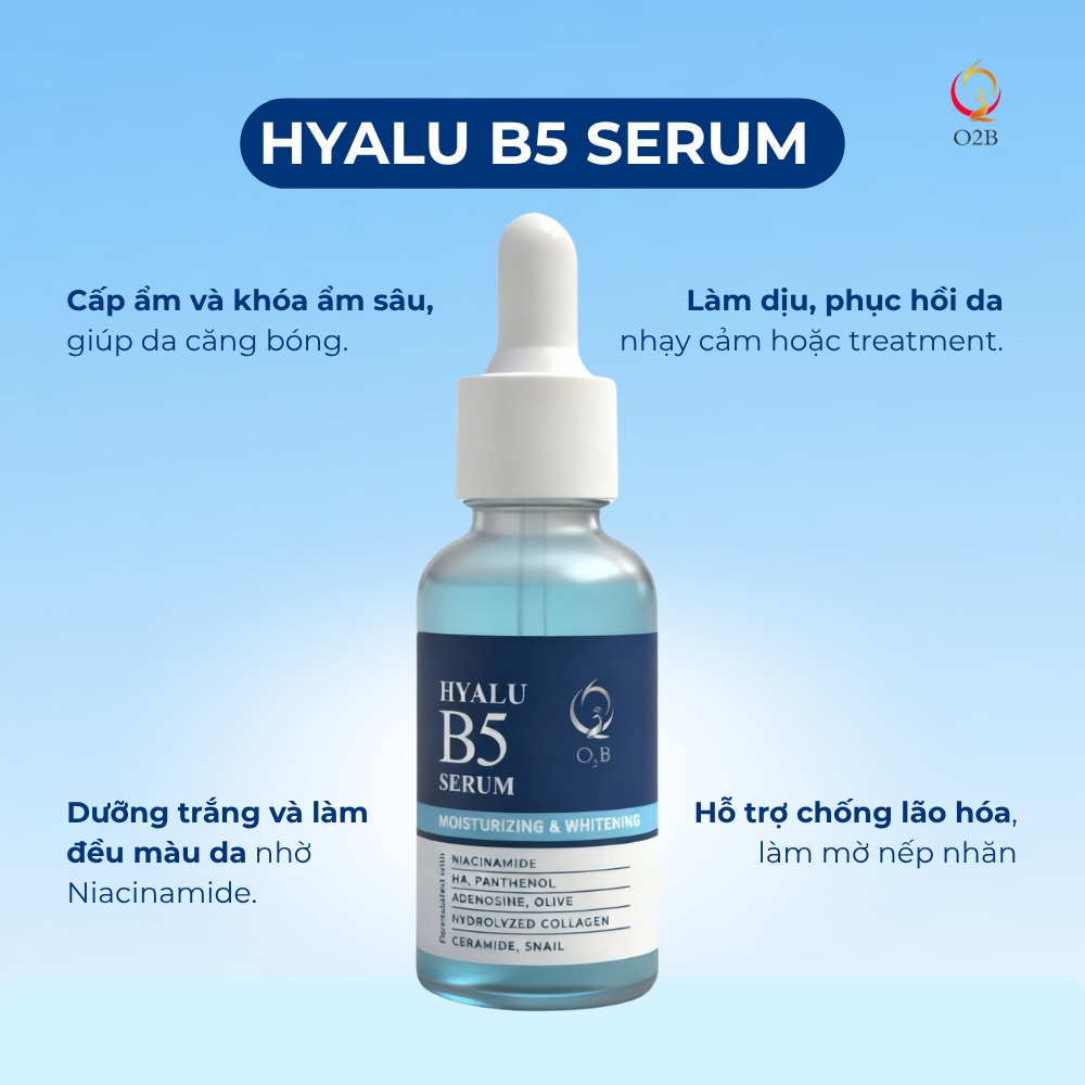 [CHÍNH HÃNG] HYALU B5 SERUM 30ML dưỡng chất B5 O2B - Hỗ trợ cấp ẩm, phục hồi sâu cho da - Giúp da că