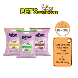 Cát Vệ Sinh Cho Mèo LaPaw Than Hoạt Tính, Siêu Vón Cục, Khử Mùi Tốt, Thơm Lâu, Ít Bụi, Bao 8L/20L