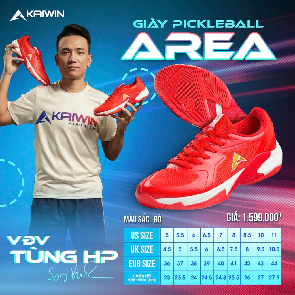 Giày pickleball AREA chính hãng công ty Kaiwin