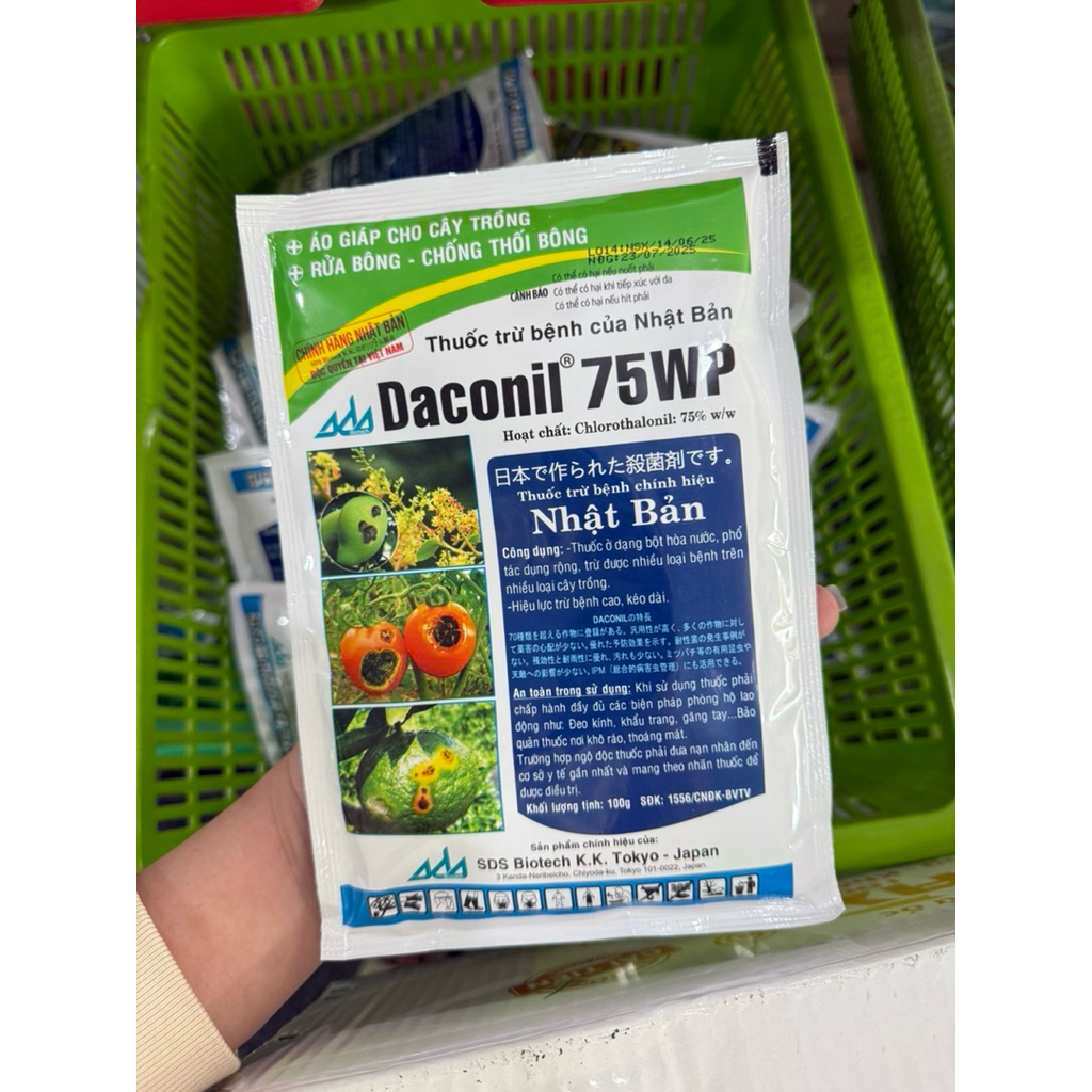 Daconil 75wp [100gr]Nhật Bản  áo giáp cho cây trồng ,rửa bông thối bông