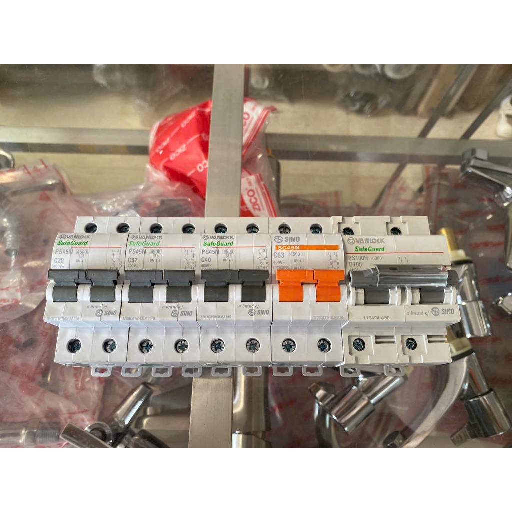 CB 2P 2 Pha 2 tép SINO 20A / 32A / 40A / 63A / 100A – Cầu Dao Tự Động 2 Pha Chính Hãng, Chống Quá Tả