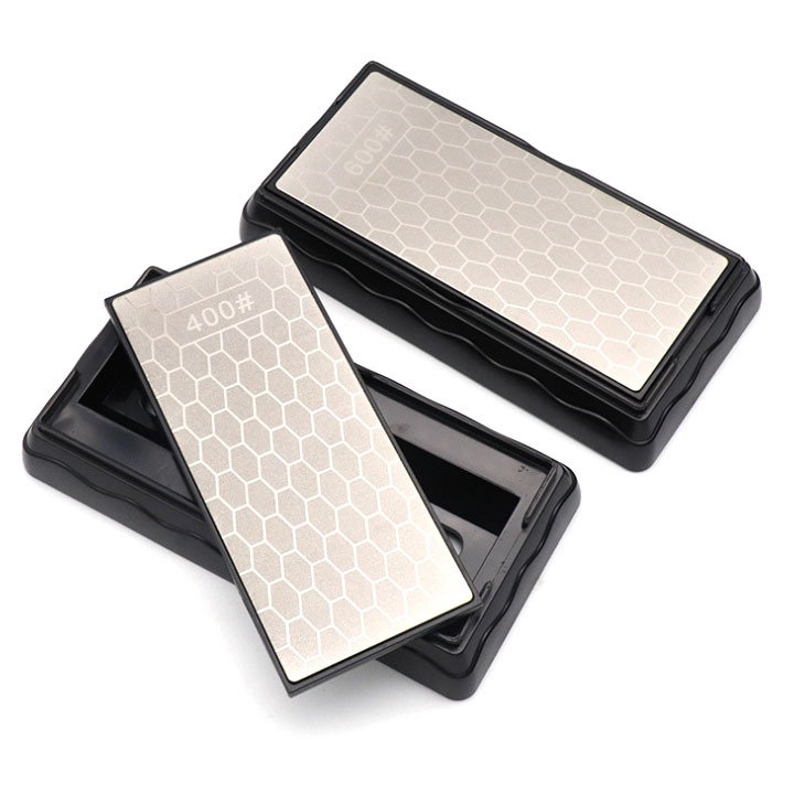 Đá Mài Dao Chất Liệu Kim Cương 2 Mặt Hình Tổ Ong MLO 67x155x178MM 344G