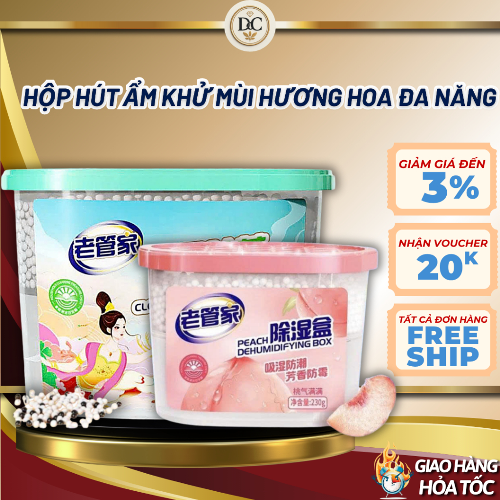 Hộp hút ẩm khử mùi hương hoa