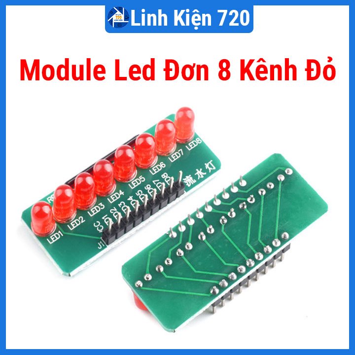 Module mạch led đơn 8 kênh màu đỏ