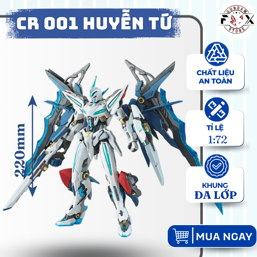 Mô hình lắp ráp, Đồ chơi lắp ráp Motor Nuclear CR 01 Huyễn Tứ chi tiết sắc nét - Fox Gundam Store