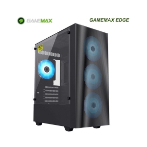 Case GAMEMAX EDGE Black – 493x254x428mm, 1 mặt kính cường lực, Fan tùy chọn, USB3.0/2.0, HDD/SSD, Tả