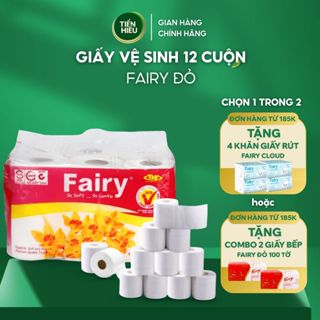  12 Cuộn Giấy Vệ Sinh Fairy Có Lõi Cao Cấp Chất Liệu An Toàn Mềm Mịn Tan Nhanh Trong Nước Tiện Lợi 