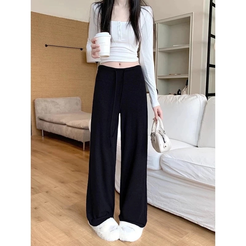 𝑷𝒊𝒏𝒌_𝑺𝒕𝒖𝒅𝒊𝒐//  Quần Nỉ Ống Rộng Dài Lưng Cao Phong Cách Hàn Quốc, Kiểu Dáng Suông LM-652 Thời Trang 