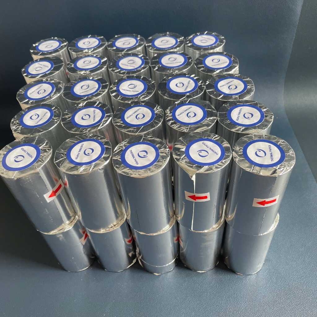 Giấy in nhiệt K80 x 45, giấy in bill K80x45 có bọc bạc loại thường