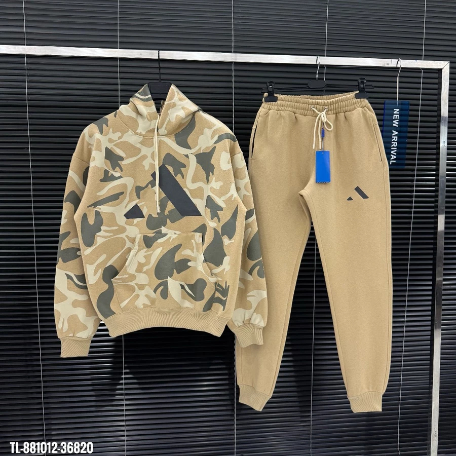 Bộ Nỉ Rằn Ri Mới Nhất Thu Đông Thêu Logo Ngực Cực Đẹp - Bộ Quần Áo Nam Thu Đông