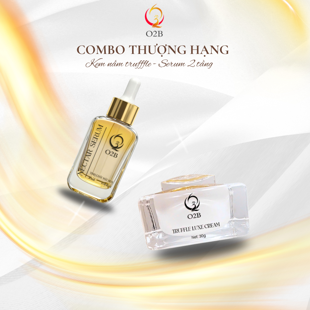 [CHÍNH HÃNG] Bộ thượng hạng Kem Nấm Truffle O2B - Tinh Chất 2 tầng mật hoa O2B - Hỗ trợ trẻ hoá da -