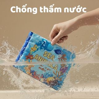 Quyển tranh vải Royal 8 mặt sột soạt chất liệu Polyester an toàn giúp phát triển đa giác quan của bé