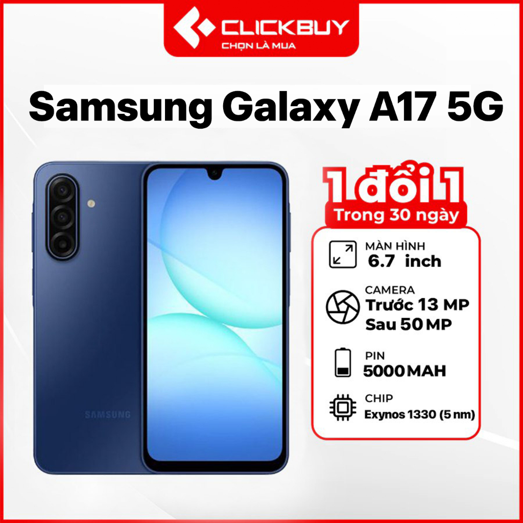 Điện Thoại Samsung Galaxy A17 (5G) 8GB 128GB Chính hãng