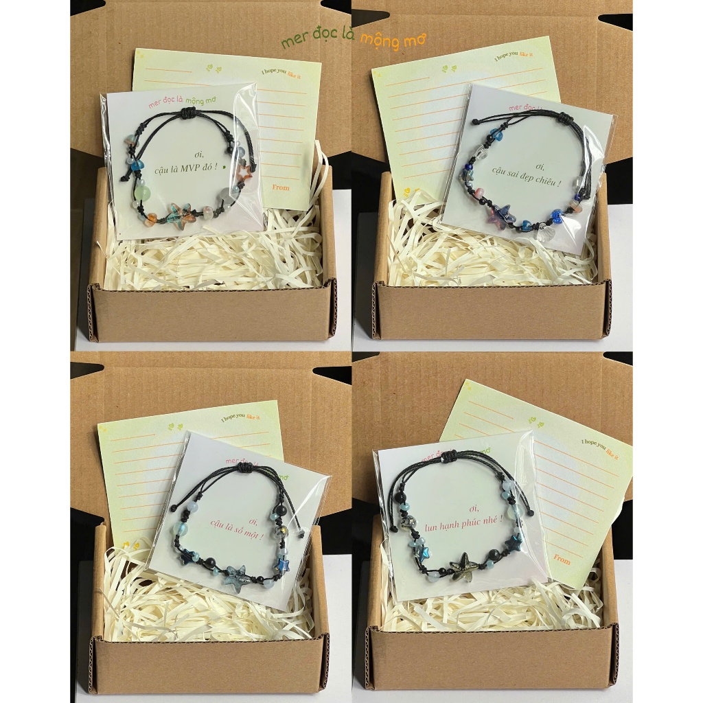 Vòng tay handmade kèm thiệp viết tên cho bạn trai YOUR NAME - mer.craft