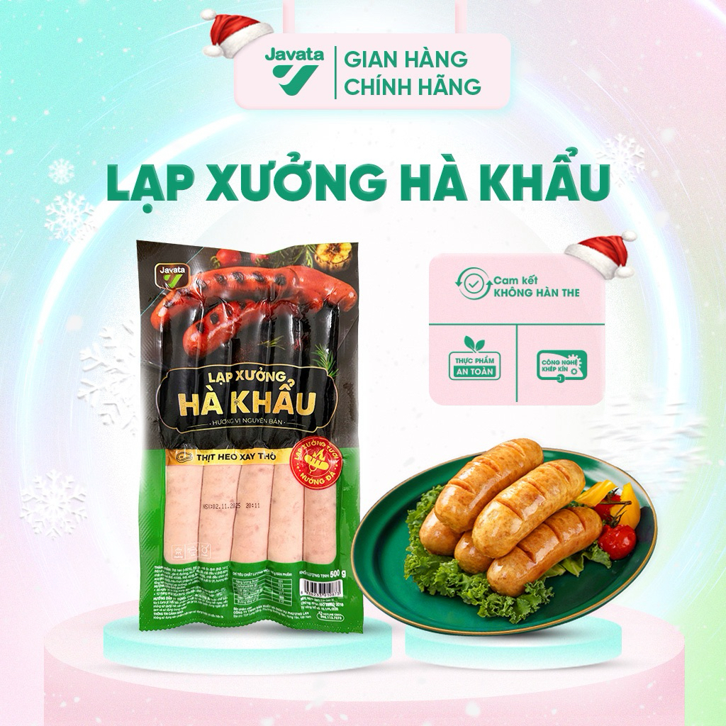 Lạp Xưởng Hà Khẩu Javata Nướng Đá 500g – Thơm Ngon Chuẩn Vị, Hương Vị Đặc Trưng