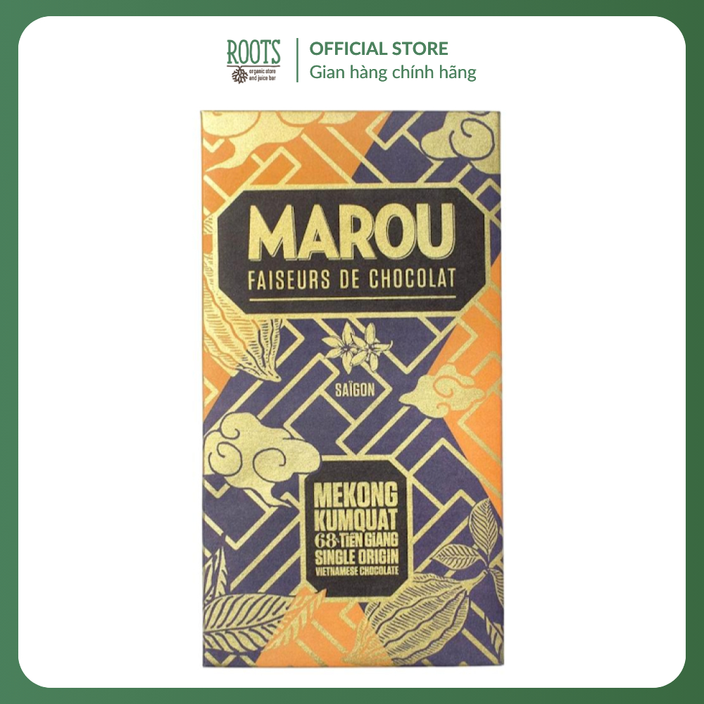(Ship hỏa tốc) MAROU - Socola Vị Quất, Tien Giang 68% Single Origin Vietnamese Chocolate, Mekong Kum